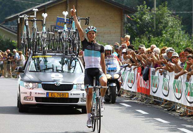 Bob Jungels vince la tappa Antey-Antey al Giro Valle d'Aosta 2012 (Foto girovalledaosta.it)