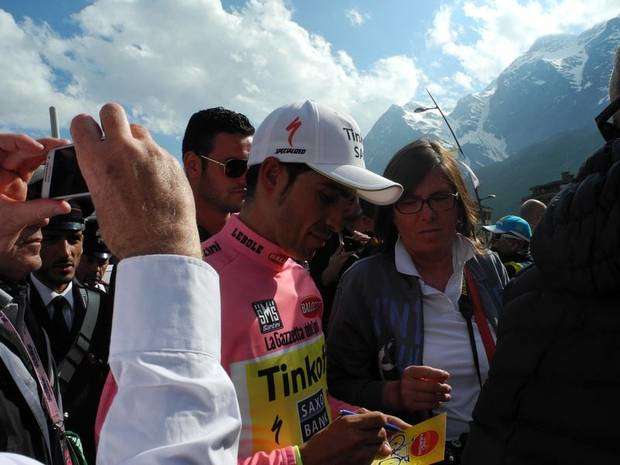Alberto Contador dopo corsa
