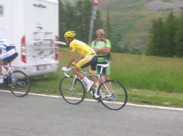 Alberto Contador in maglia gialla al Tour de France 2009