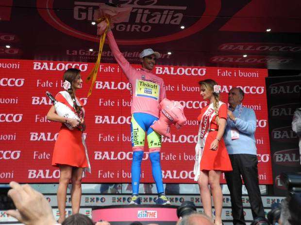 Alberto Contador maglia Rosa anche a Cervinia