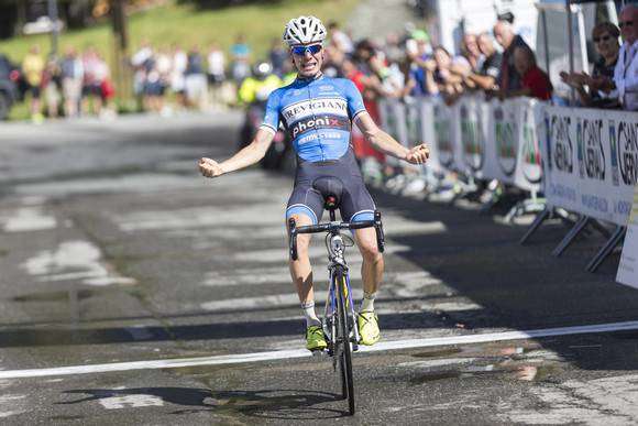 Alessandro Fedeli vincitore tappa Champoluc Giro Valle d'Aosta (foto girovalledaosta)