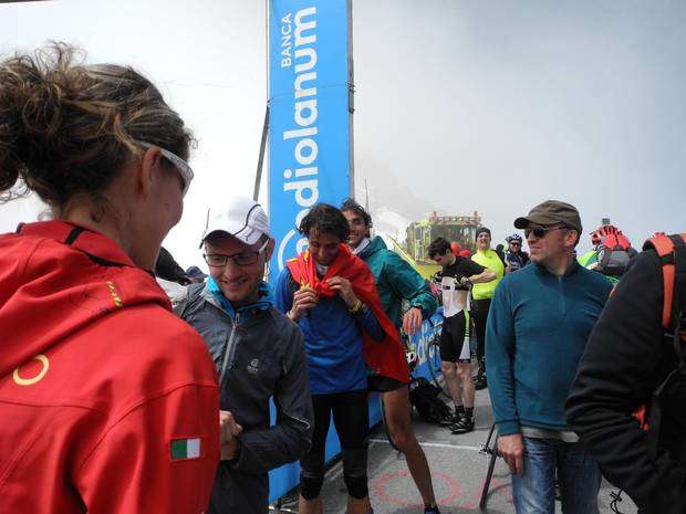 Anche i Campioni del Mondo di corsa in montagna, Martin e Bernard Dematteis al Colle dell'Agnello