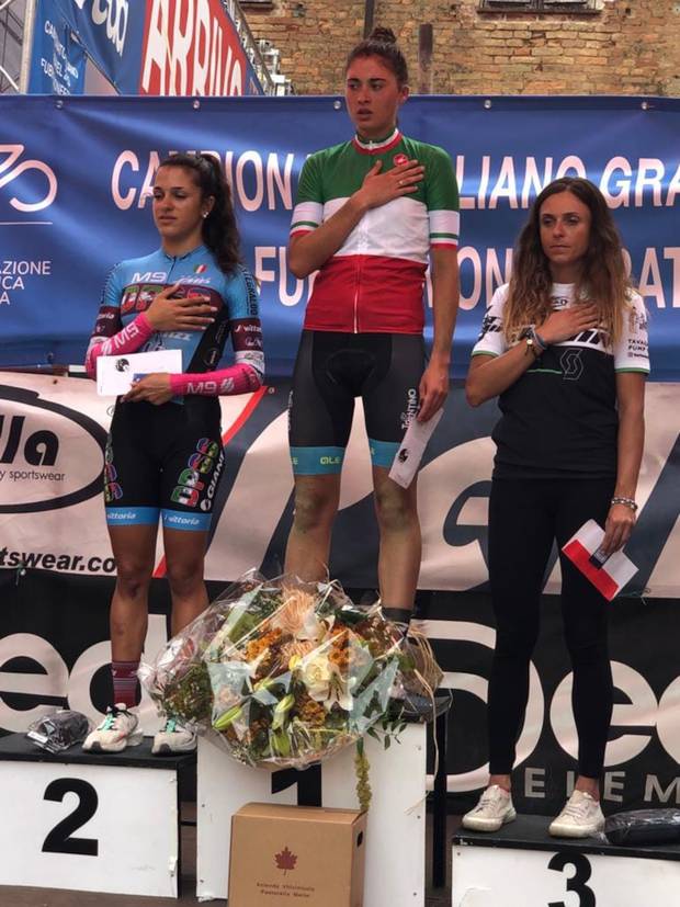 Campionato Italiano Gravel podio femminile (foto team Lapierre Trentino)