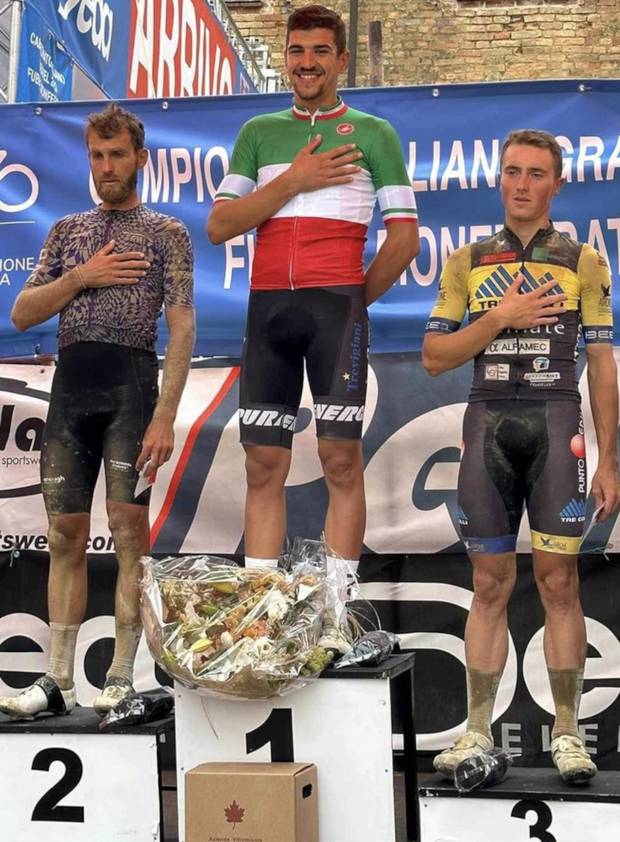 Campionato Italiano Gravel podio maschile (foto Federciclismo)