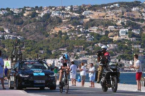 Chris Froome vincitore della cronometro alla Vuelta Spagna (foto cyclingnews)