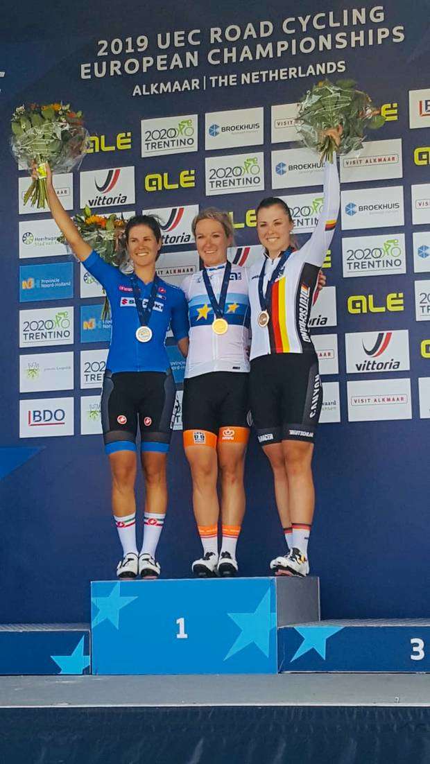 Elena Cecchini bronzo ai Campionati Europei di ciclismo (foto federciclismo)