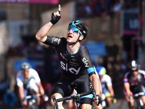 Elia Viviani vincitore a Genova (foto cyclingnews)
