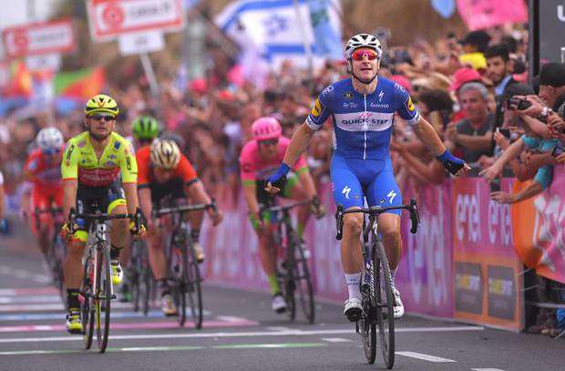 Elia Vivani vincitore a Tel Aviv Giro d'Italia (foto cyclingnews)
