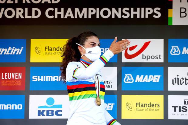 Elisa Balsamo campionessa mondiale di ciclismo su strada 2021 (foto Federciclismo)