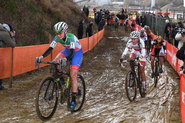 Eva Lechner in Coppa del Mondo a Zolder (foto cyclingnews)