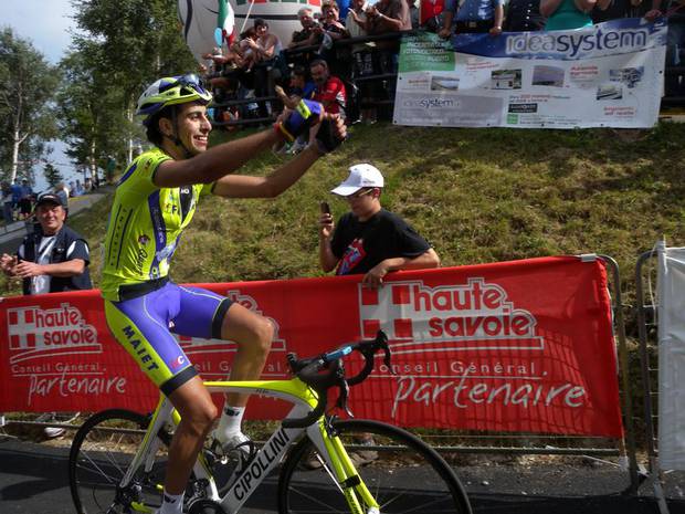 Fabio Aru Giro Valle d'Aosta  vincitore a Tavagnasco nel 2012