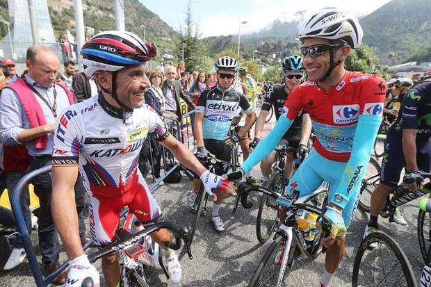 Fabio Aru e Purito Rodriguez (foto cyclingnews)