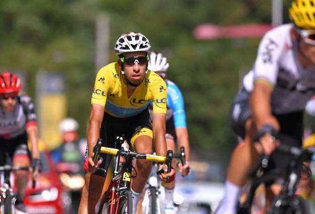 Fabio Aru secondo giorno in maglia Gialla (foto cyclingnews)