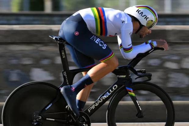Filippo Ganna vincitore cronometro Etoile de Besseges (foto cyclingnews)