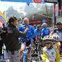 Francesco Moser a Cervinia durante l'ultimo Giro d'Italia