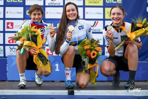 Gaia Tormena Campionessa Europea Eliminator (foto Federciclismo)