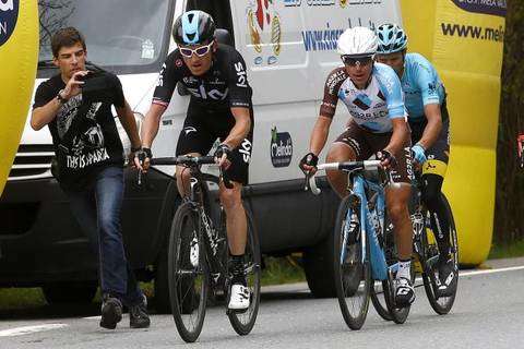 Geraint Thomas e Domenico Pozzovivo leader del Tour of the Alps (foto bettini cyclingnews)