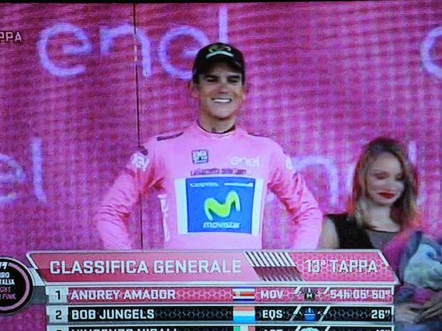 Giro d'Italia tappa Cividale del Friuli Amador maglia rosa