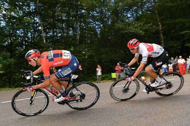 Giulio Ciccone e Dylan Teuns alla tappa 6 del Tour de France (foto cyclingnews)