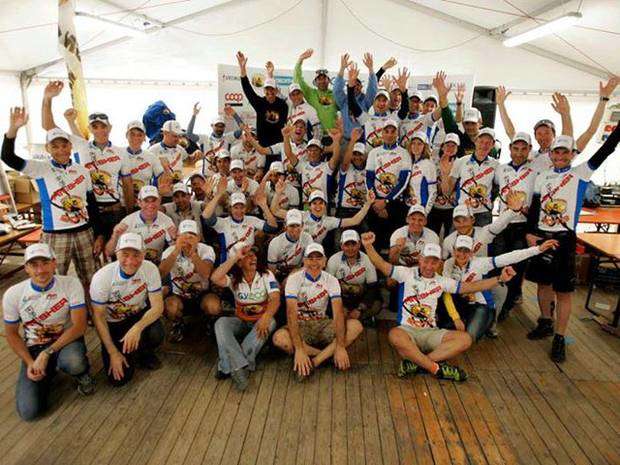 Il gruppo alla premiazione finale del Rally di Romagna