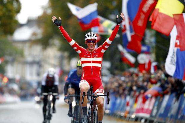 Il danese Mads Pedersen campione del mondo 2019 (foto cyclingnews)