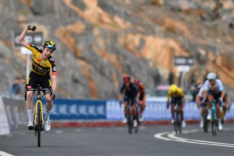 Il danese Vingegaard vince la quinta tappa di UAE Tour (foto cyclingnews)