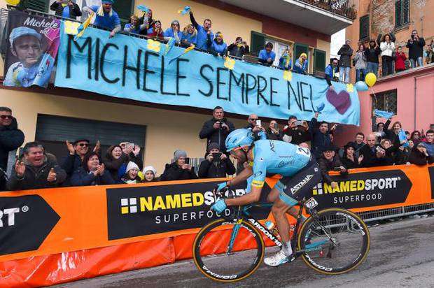 Il ricordo di Michele Scarponi a Filottrano (foto bettini cyclingnews)