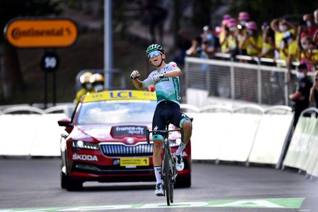 Il tedesco Lennard Kämna vince a Villard de Lans (foto cyclingnews)