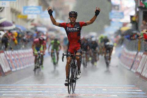Il vincitore sul Monte Berico Philippe Gilbert (foto cyclingnews)