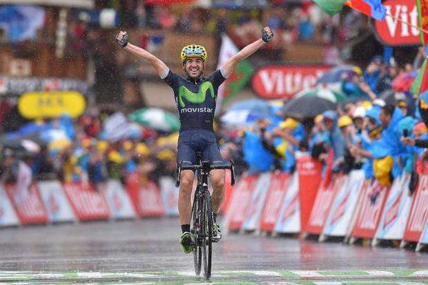 Ion Izagirre vincitore tappa Morzine al Tour de France (foto cyclingnews)