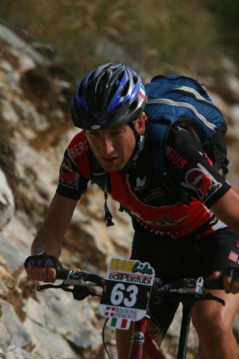 Alessandro Rostagno impegnato nell'Iron Bike
