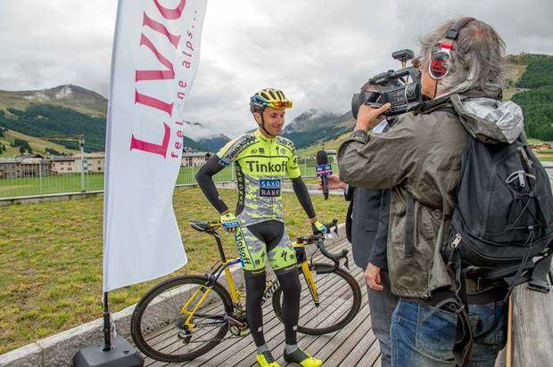 Ivan Basso ha ripreso a pedalare a Livigno (foto Borga)
