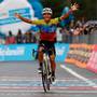 Jonathan Caicedo vincitore tappa sull'Etna (foto cyclingnews)