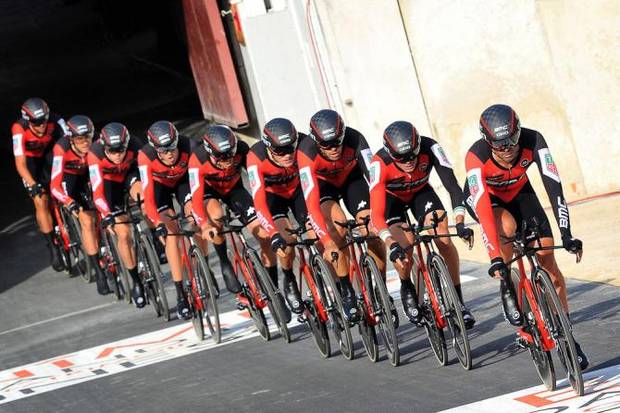 La BMC vincitrice cronosquadre Vuelta Spagna (foto bettini cyclingnews)