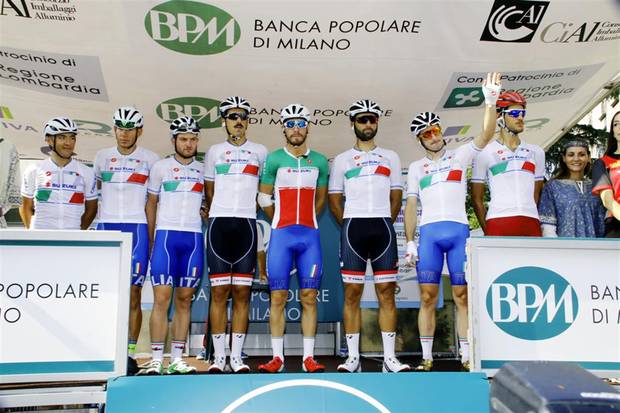 La Nazionale Italiana alla Coppa Bernocchi (foto federciclismo)