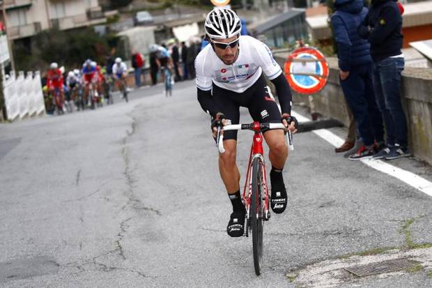 L'attacco decisivo di Fabio Felline al Trofeo Laigueglia (foto bettini cyclingnews)
