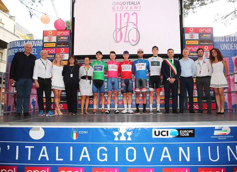 Le maglie del prologo del Giro d'Italia Under23 (foto organizzazione)