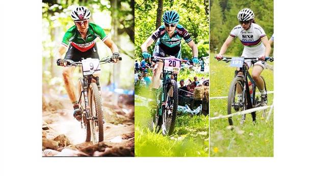 Lechner, Teocchi e Berta, le campionesse italiane di mountain bike XCO (foto federciclismo)