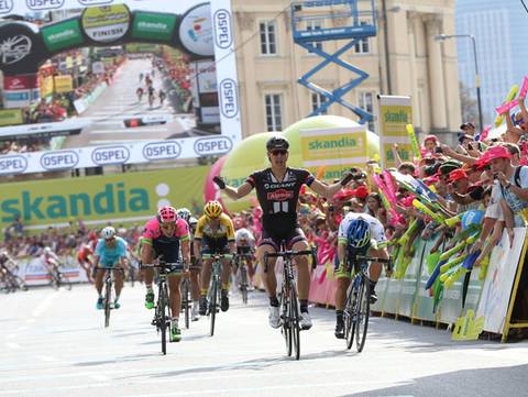 Lo sprint vincente di Marcel Kittel al Tour de Pologne (foto atcommunication)