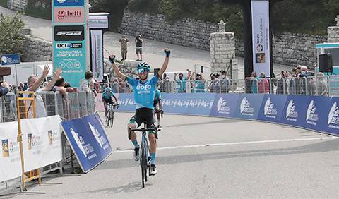 Lorenzo Fortunato vincitore tappa 2 Adriatica Ionica Race (foto federciclismo)