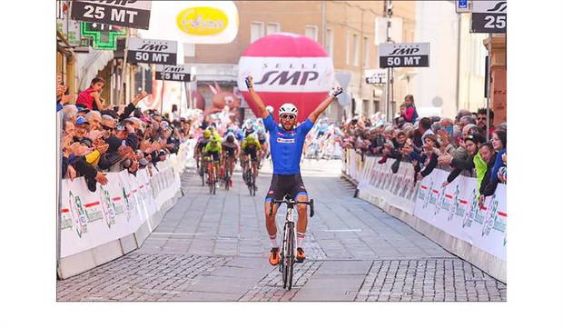 Mauro Finetto vincitore dell'ultima tappa della Settimana Coppe e Bartali (foto federciclismo)