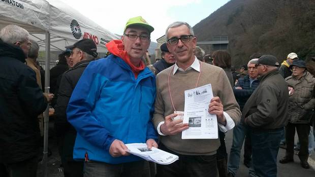 Mauro Percudani, autore dell'articolo con il giornalista Pier Bergonzi della Gazzetta dello Sport (foto Palumbo)