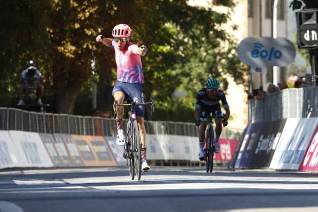 Michael Woods vince a Saturnia nella Tirreno Adriatico (foto cyclingnews)