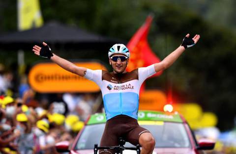 Nans Peters vincitore tappa 8 del Tour de France (foto cyclingnews)