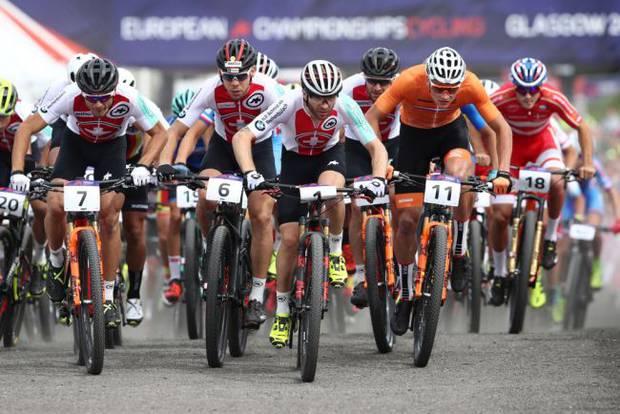 Partenza Campionato Europeo MTB (foto cyclingnews)