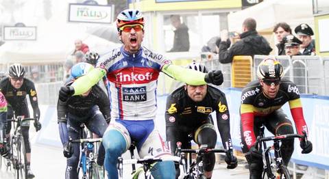 Peter Sagan vince a Porto Sant'Elpidio (foto federciclismo.it) 
