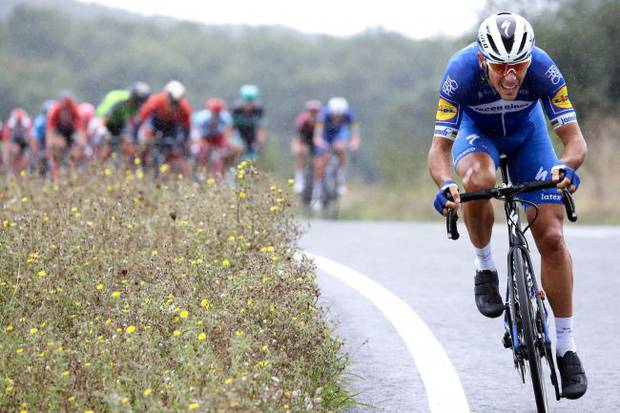 Philippe Gilbert attacca e vince la tappa di Bilbao a la Vuelta (foto cyclingnews)