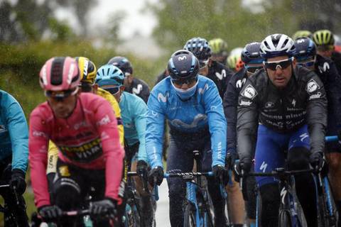 Pioggia su tappa 5 del giro d'Italia (foto bettini cyclingnews)