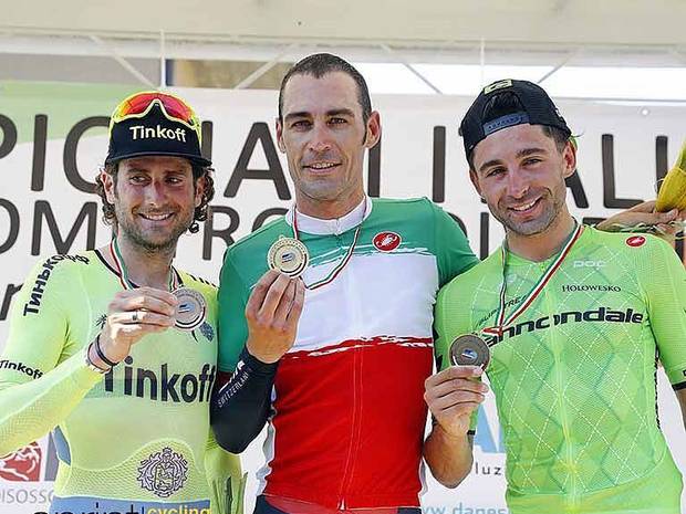 Podio maschile campionato italiano a cronometro 2016 (foto FB Moser)
