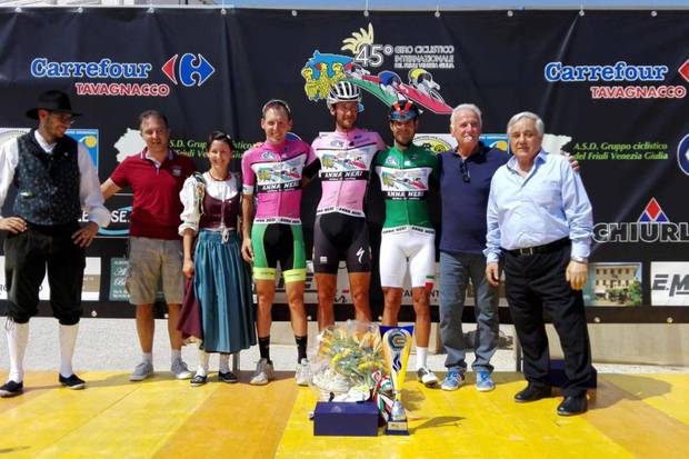Podio del Giro del Friuli (foto acmediapress)
